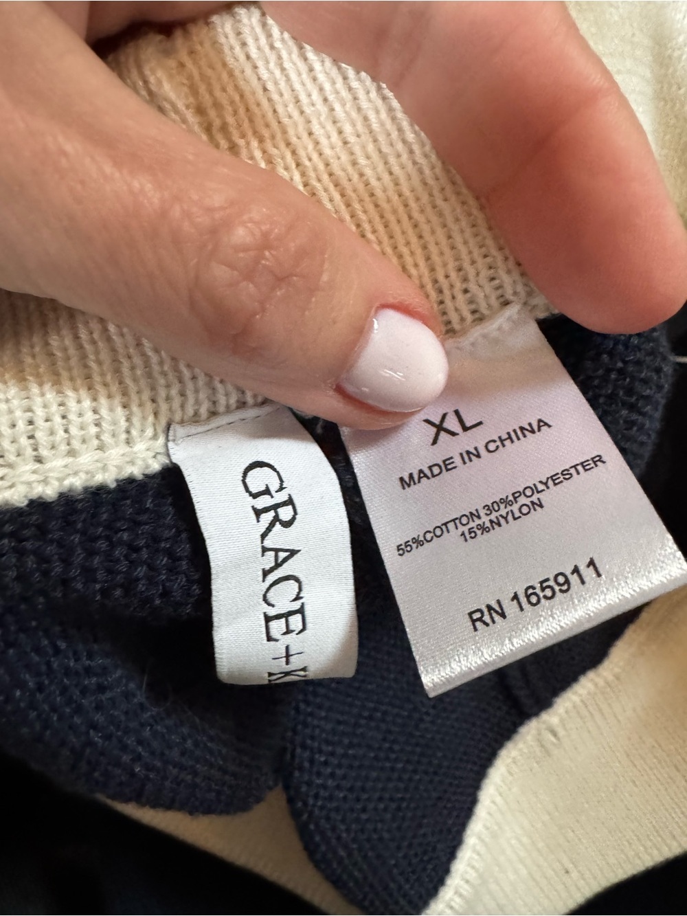 Navy & White Striped Crewneck Sweater Set - Picture 9 of 15